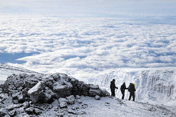 Five Worlds climate band on Kilimanjaro ascent: west north eary pace